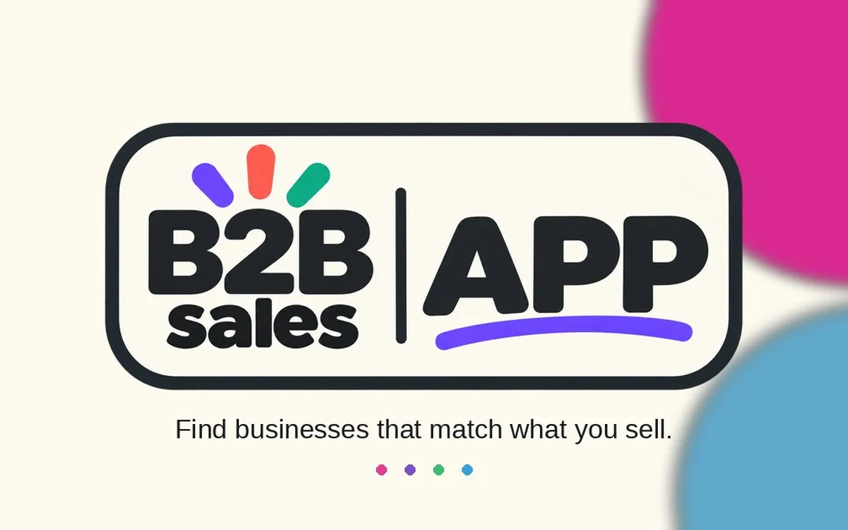 B2Bsales.app web app homepage